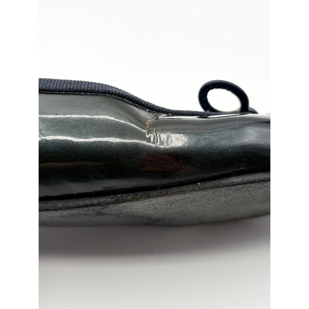 Chanel Blue & Black Patent Leather Ballet Flats Bow Accent Size EU 35.5 - Picture 11 of 16
